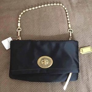 Coach satin clutch